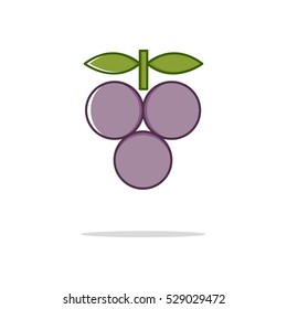 Grape color thin line icon.Vector illustration
