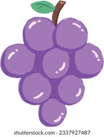 grape, cute grape, drawing, grape drawing, fruit