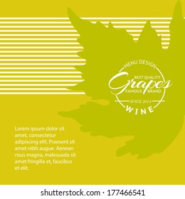 Grape decorative ornament. Vector illustration.