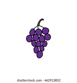 Grape doodle icon illustration isolated vector sign symbol