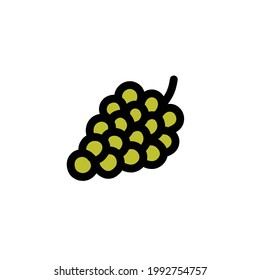 grape doodle icon, vector illustration