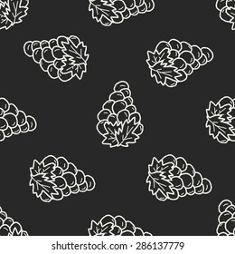 grape doodle seamless pattern background
