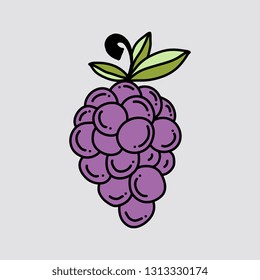 grape in doodle style