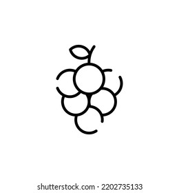 Grape Dotted Line Icon Vector Illustration Logo Template. Suitable For Many Purposes.