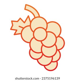 Icono plano de uva. Iconos de naranja frutal en un estilo plano y moderno. Diseño de degradado de vitamina, diseñado para web y aplicación. Eps 10