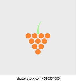 grape flat icon illustration isolated vector sign symbol