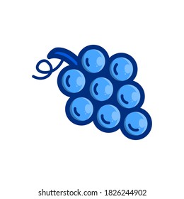 grape, flat outline fruit icon