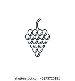 Grape, food, supermarket, shop, cooking, fruit icon, vector illustration