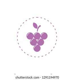 Grape fresh fruits icon vector food and drink logo design