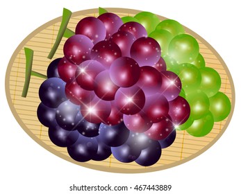Grape fruit autumn icon
