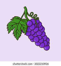 Grape fruit Cartoon Vector isolated