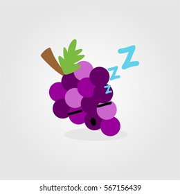 GRAPE FRUIT CHARACTER CUTE FUNNY CARTOON EMOTICON EXPRESSION