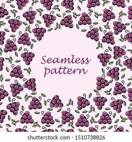 grape fruit circle seamless pattern vector
