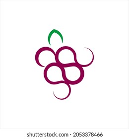 grape fruit design logo vector