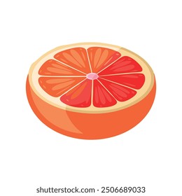 
Grape fruit flat vector illustration on white background