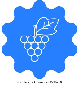 grape fruit icon badge