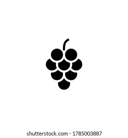 Grape fruit icon in black flat glyph, filled style isolated on white background