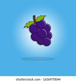 Grape Fruit Icon Design Vector