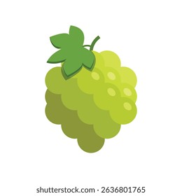 Grape fruit icon in flat style. Grape berry vector illustration on isolated background. Nature snack sign business concept.