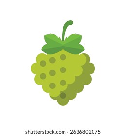 Grape fruit icon in flat style. Grape berry vector illustration on isolated background. Nature snack sign business concept.