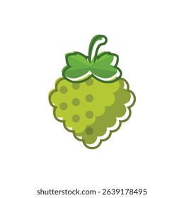 Grape fruit icon in flat style. Grape berry vector illustration on isolated background. Nature snack sign business concept.