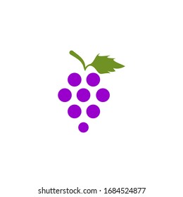 Grape fruit icon logo design vector template