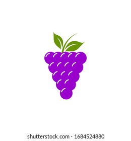 Plantilla vectorial de diseño de logotipo de icono de uva
