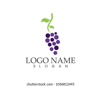 Grape fruit icon sign logo