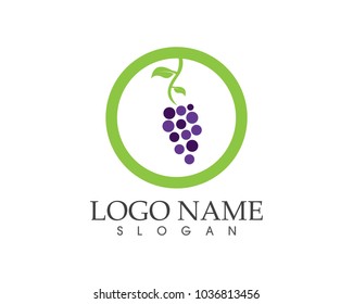 Grape fruit icon sign logo