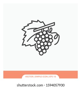 Grape fruit Icon Vector Illustration