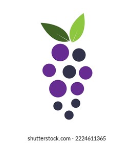 símbolo de ilustración de icono de fruta de uva