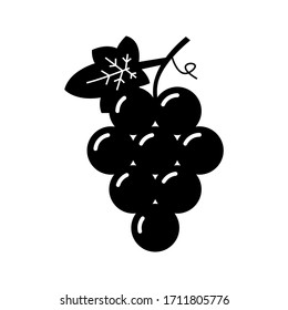 Plantilla aislada vectorial de icono de uva