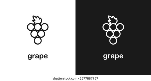 Grape fruit icon. Grape vector icon. Grape symbols for your web design. Fruits icon