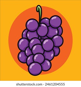 Grape Fruit is illustration of grape. Good for mascot, logo, and etc for any product.