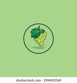 Grape fruit illustration and logo design inspiration