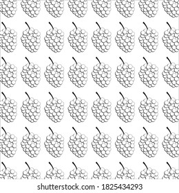 grape fruit line art pattern illustration ,black and white 