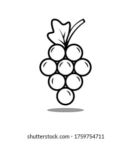 Grape fruit line icon vector template