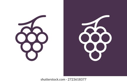 Ilustración de Plantilla de diseño de logotipo de fruta de uva. Símbolo gráfico moderno simple del icono del diseño del Vector del concepto de la uva