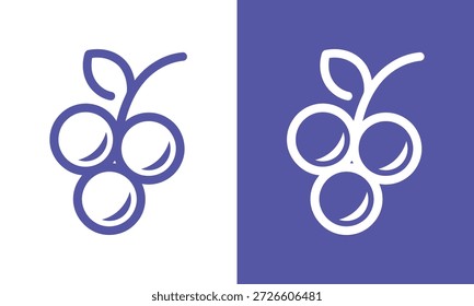 Ilustración de Plantilla de diseño de logotipo de fruta de uva. Símbolo gráfico moderno simple del icono del diseño del Vector del concepto de la uva