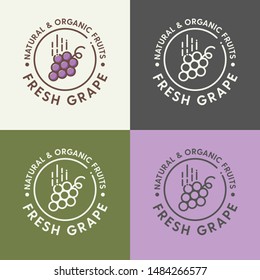 Grape Fruit Logo Icon Design Vector