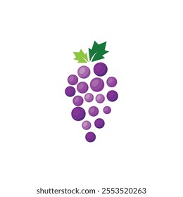 Grape fruit logo illustratin icon flat design template