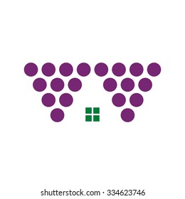 grape fruit logo. fruit symbol. vector icon.
