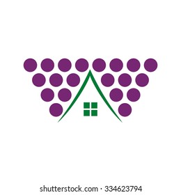 grape fruit logo. fruit symbol. vector icon.