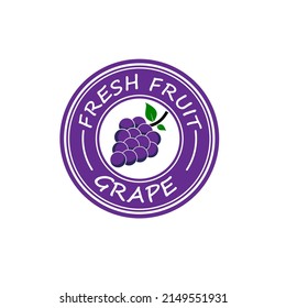 ilustración del logotipo de uva. adecuado para la etiqueta del producto