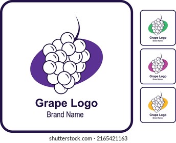 Grape Fruit Logo vector Brand
