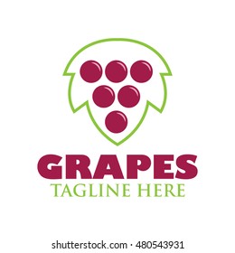 Grape fruit logo, Wine logo