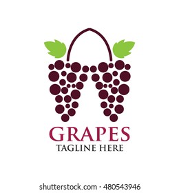 Grape fruit logo, Wine logo