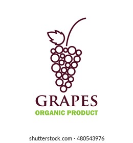 Grape fruit logo, Wine logo