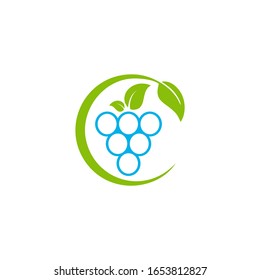 grape Fruit logo,Vector, abstract wine