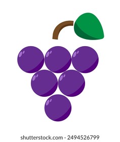 grape fruit object flat isolated colorful design vector